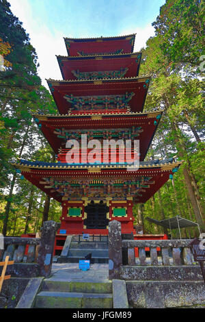 Japan, Nikko Stadt Tōshōgū Pagode, UNESCO-Welterbe, Stockfoto