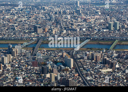 Japan, Kanto, Tokyo City, Sumidagawa Fluss Stockfoto