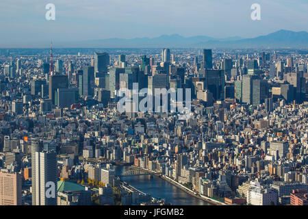 Japan, Kanto, Tokyo City Zentrum Tokios Skyline Stockfoto