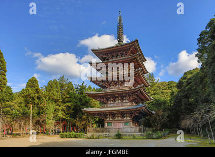 Japan, Kansai, Kyoto City, Daigo-Ji-Tempel, Daigoji Pagode Stockfoto