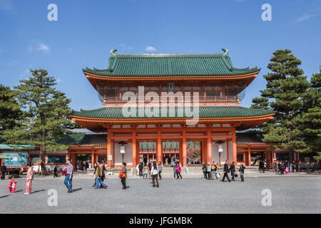 Japan, Kansai, Kyoto City, Heian Jingu Schrein, UNESCO-Welterbe, Stockfoto