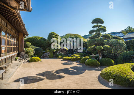 Japan, Kyushu Insel, Chiran Dorf Samurai Häuser, Hauptstraße Stockfoto