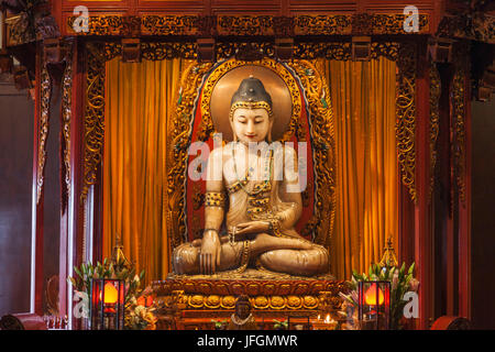 China, Shanghai, Jade-Buddha-Tempel, Jade-Buddha-Statue Stockfoto