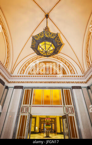 China, Shanghai, der Bund, Fairmont Peace Hotel Lobby Stockfoto