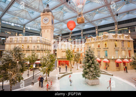 China, Hongkong, Central, Wahrzeichen, Weihnachtsbaum Display Stockfoto