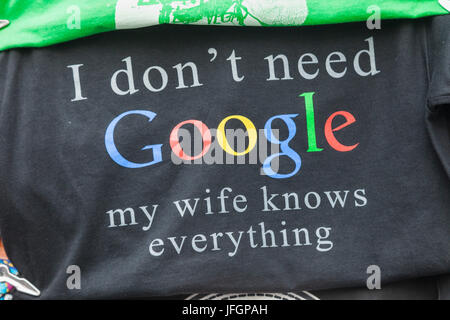 Thailand, Bangkok, Khaosan Road, Detail des T-shirt Stockfoto