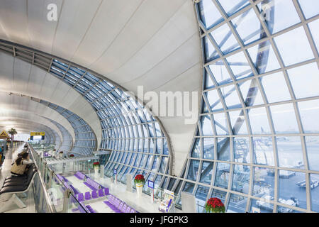 Thailand, Bangkok, Suvarnabhumi Airport, Abfahrtzusammentreffen Bereich Stockfoto