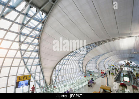 Thailand, Bangkok, Suvarnabhumi Airport, Abfahrtzusammentreffen Bereich Stockfoto