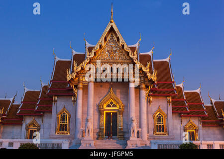 Thailand, Bangkok, Wat Benchamabophit aka The Marble Temple Stockfoto