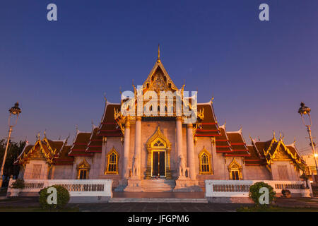 Thailand, Bangkok, Wat Benchamabophit aka The Marble Temple Stockfoto