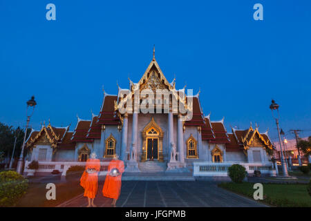 Thailand, Bangkok, Wat Benchamabophit aka The Marble Temple Stockfoto