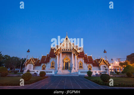 Thailand, Bangkok, Wat Benchamabophit aka The Marble Temple Stockfoto