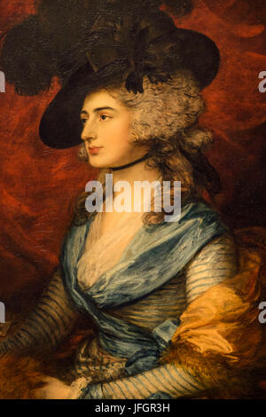 England, London, Trafalgar Square, National Gallery, Portrait von Frau Siddons von Thomas Gainsborough Stockfoto