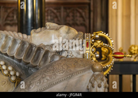 England, London, Westminster Abbey, Henry VII Marienkapelle, Grab von Königin Elizabeth l Stockfoto