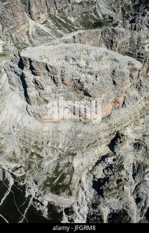 Sassongher, Dolomiten, Sprossenwand, Luftbild, hohe Berge, Corvara, Süd Tirol, Italien Stockfoto