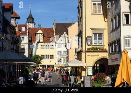 Maximilianstraße, alte Stadt Lindau Bodensee, Bayern, Deutschland Stockfoto