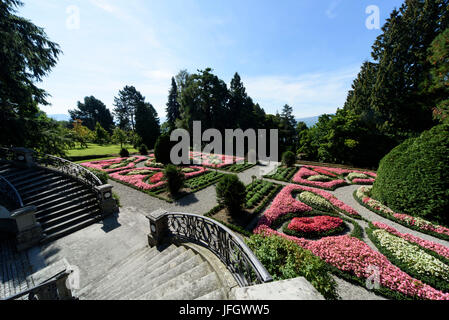 Garten der Villa Alwind im See in der Nähe von Lindau am Bodensee, Bayern, Deutschland Stockfoto