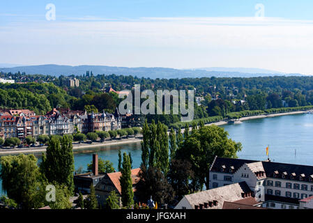 Blick auf Münster auf Seestrasse, Constance, Bodensee, Baden-Württemberg, Deutschland Stockfoto