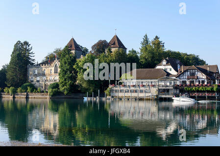 Gottliebens am Rhein (Schweiz), Underlake, Bodensee, Baden-Württemberg, Deutschland Stockfoto