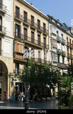 Fußgängerzone in der Innenstadt, Donostia-San Sebastián, Gipuzkoa, die baskischen Provinzen, Spanien Stockfoto