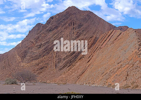 W-förmige eröffnet Rock am Ugab River, Damaraland, Namibia Stockfoto