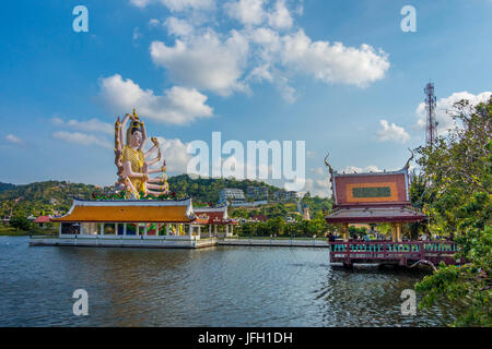 Wat Plai Laem Tempel in Ban Bo Phut, Insel Ko Samui, Thailand, Asien Stockfoto