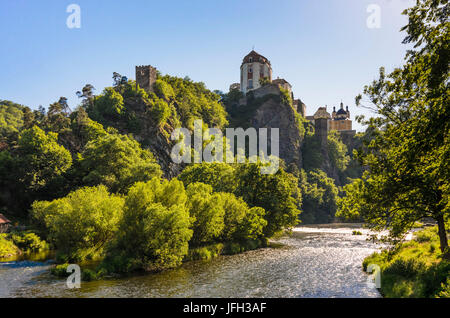 Burg über der Thaya, Tschechien, Jihomoravsky Kraj (Region Südmähren), Vranov nad Dyji (Frain) Stockfoto