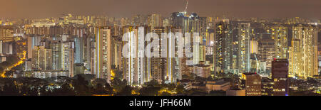 Singapur-Nacht Stockfoto