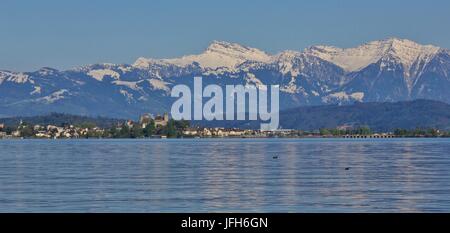 Rapperswil an einem Frühlingstag Stockfoto