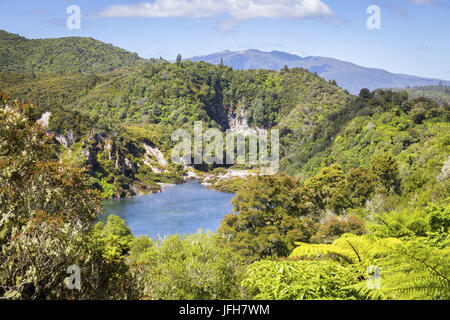 See vulkanischen Ursprungs in waimangu Stockfoto