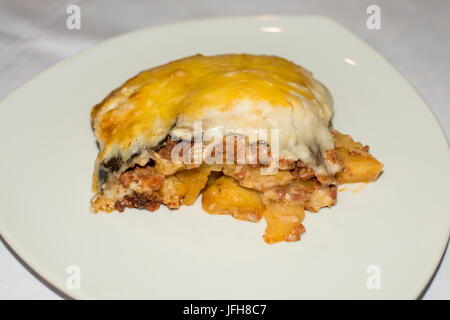 Griechische Moussaka, Athen Stockfoto