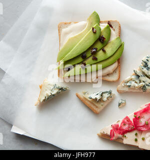 Verschiedene Arten von sandwiches Stockfoto