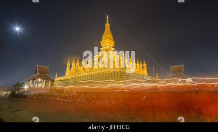 LAOS VIENTIANE Pha That Luang FESTIVAL Stockfoto