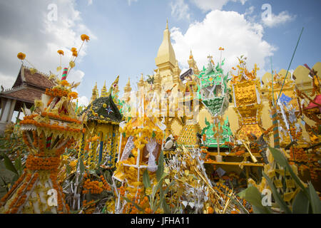 LAOS VIENTIANE Pha That Luang FESTIVAL Stockfoto