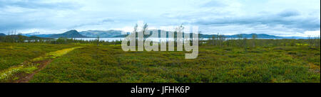 Tornetrask See Summer View (Lappland, Schweden) Stockfoto