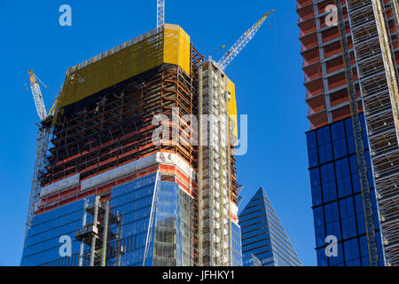 Die 30 Hudson Yards Hochhaus Baustelle (2017). Midtown Manhattan, New York City Stockfoto