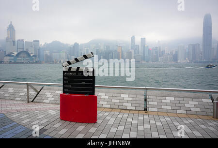 Hong Kong - 26. Dezember 2014. Film-Denkmal auf der Avenue of Stars in Hongkong, China. Im Jahr 2014, Hong Kong war der elfte beliebtestes Reiseziel für Inte Stockfoto