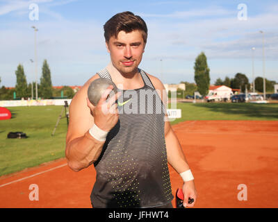 Deutsche shot Putter David Storl (Deutschland, SC DHfK Leipzig) Stockfoto