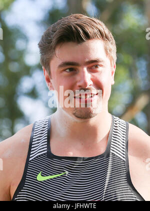 Deutsche shot Putter David Storl (Deutschland, SC DHfK Leipzig) Stockfoto