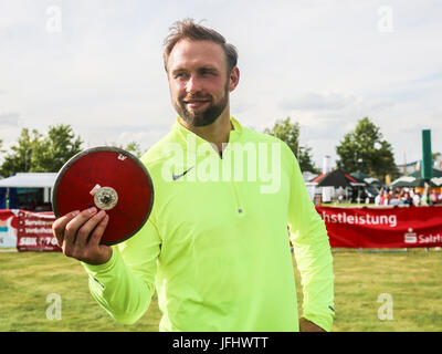 Deutsche Diskuswerfer Robert Harting (SCC Berlin), Deutschland Stockfoto