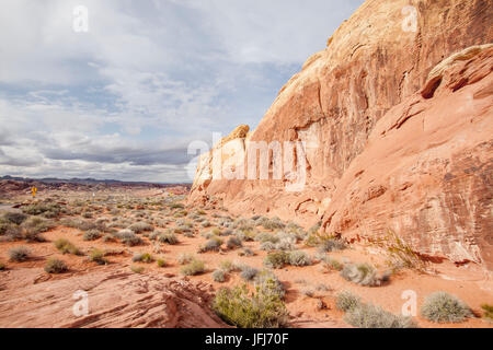 Felsformationen im Tal des Feuers Staatspark, Nevada, USA Stockfoto