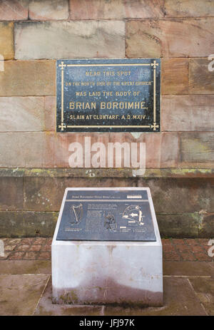 Großbritannien, Nordirland, County Armagh, Armagh, Irland Kathedrale St. Patrick Kirche, Grabstätte wenn Brian Boru, Hochkönig von Irland, 941-1014 n. Chr. Stockfoto