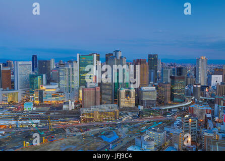 Japan, Osaka City Umeda Bezirk skyline Stockfoto