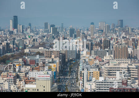 Japan, Kansai, Osaka City, Tennoji Koen-Park, South Osaka panorama Stockfoto