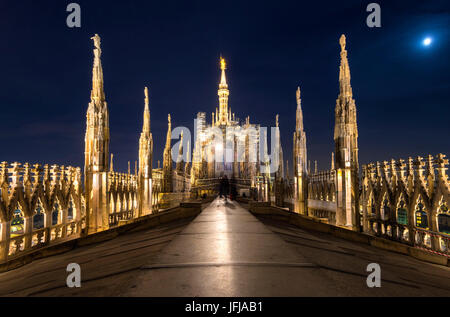 Mailand - Italien auf dem Dach der Kathedrale von Mailand Stockfoto