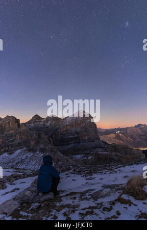 Tofana montieren, Lagazuoi Berg, Falzaregopass, Cortina d ' Ampezzo, Dolomiti, Dolomiten, Belluno, Region Venetien, Italien, Tofana di Rozes und Cortina d Ampezzo Stockfoto