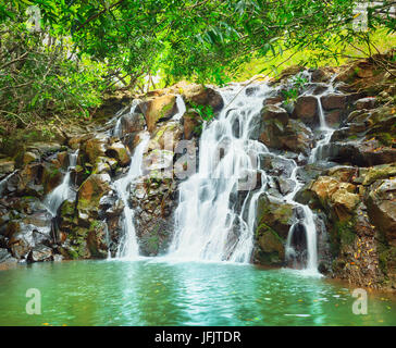 Cascade Vacoas Wasserfall. Mauritius Stockfoto