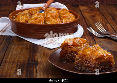 Hausgemachte, traditionelle Baklava Stockfoto