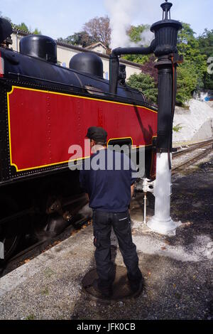 Dampfzug, Cevennen, Frankreich Stockfoto