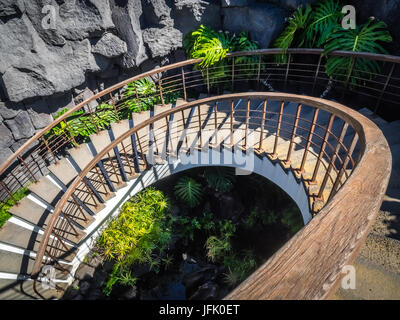 Wendeltreppen in der Cesar Marique Stiftung Stockfoto